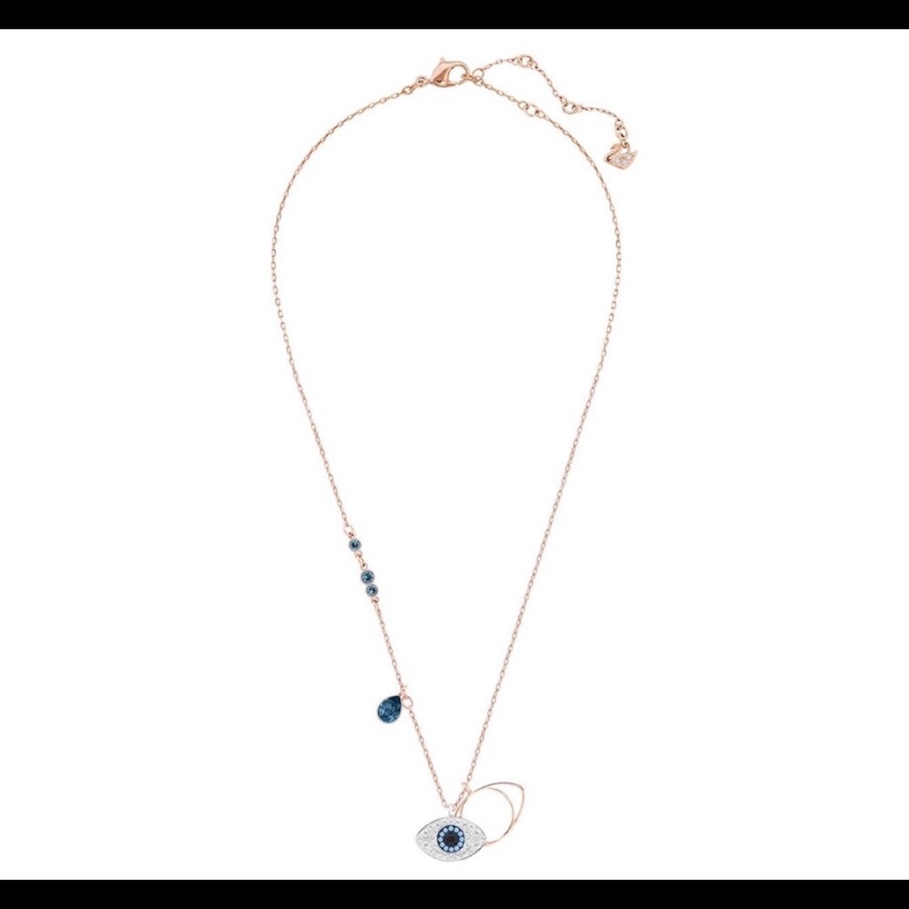Swarovski evil eye duo necklace